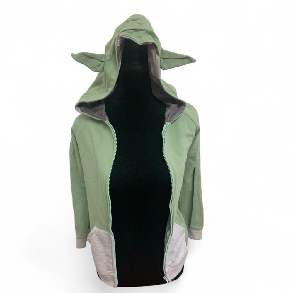 Presley Couture Yoda Costume Hoodie Green Grey Size 10/12 kids